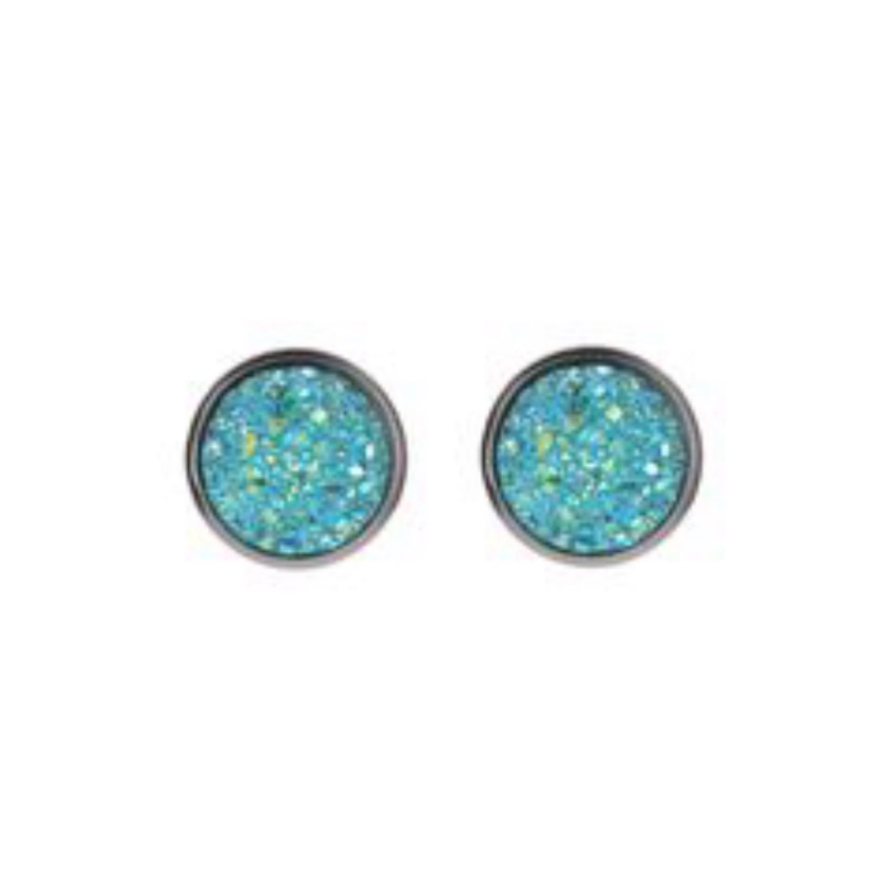 Druzzy Medium Stud SilverTrendy chic modern